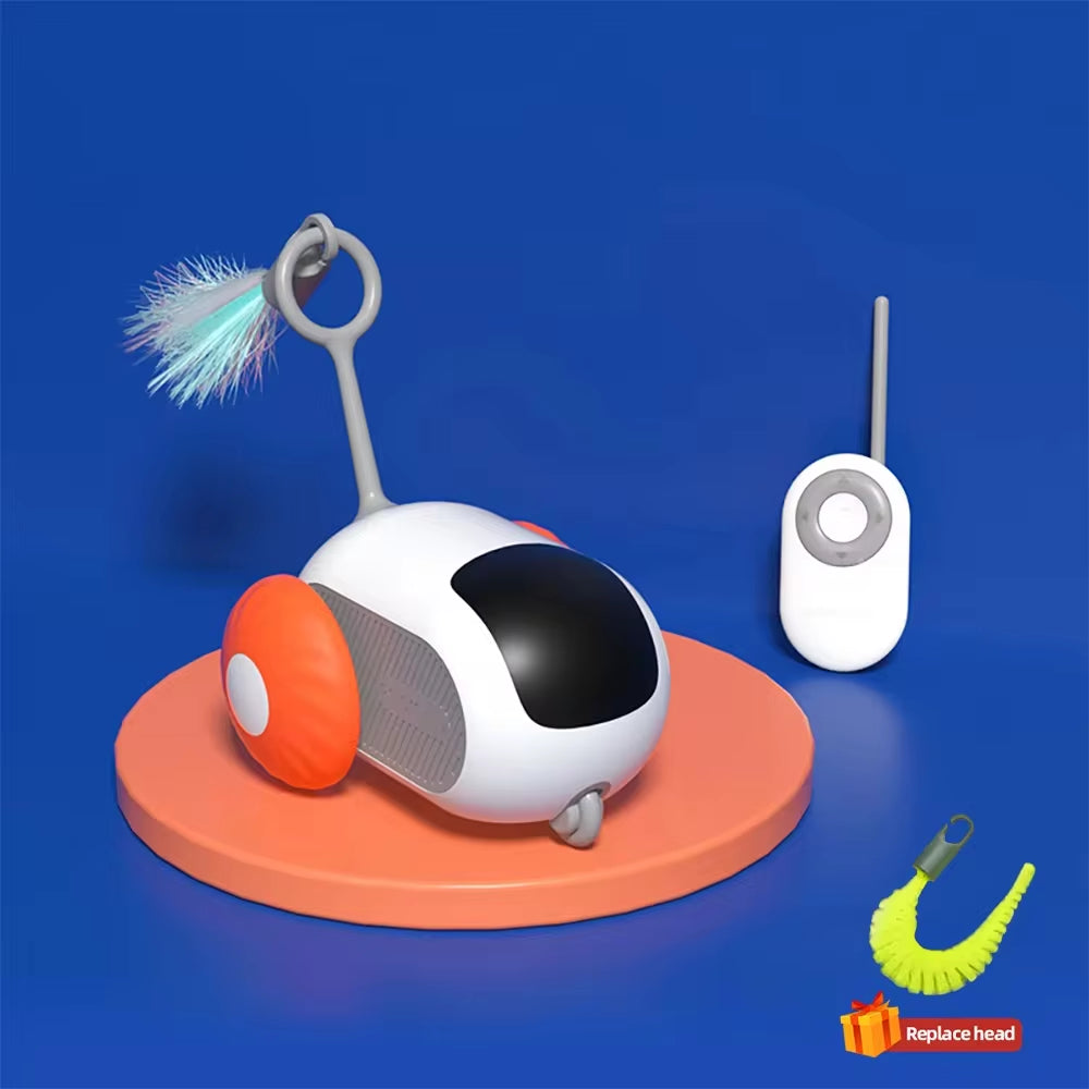 Interactive Smart Cat Toy - Automatic Remote-Controlled Moving Car for Fun Playtime & Training