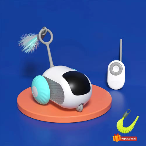 Interactive Smart Cat Toy - Automatic Remote-Controlled Moving Car for Fun Playtime & Training